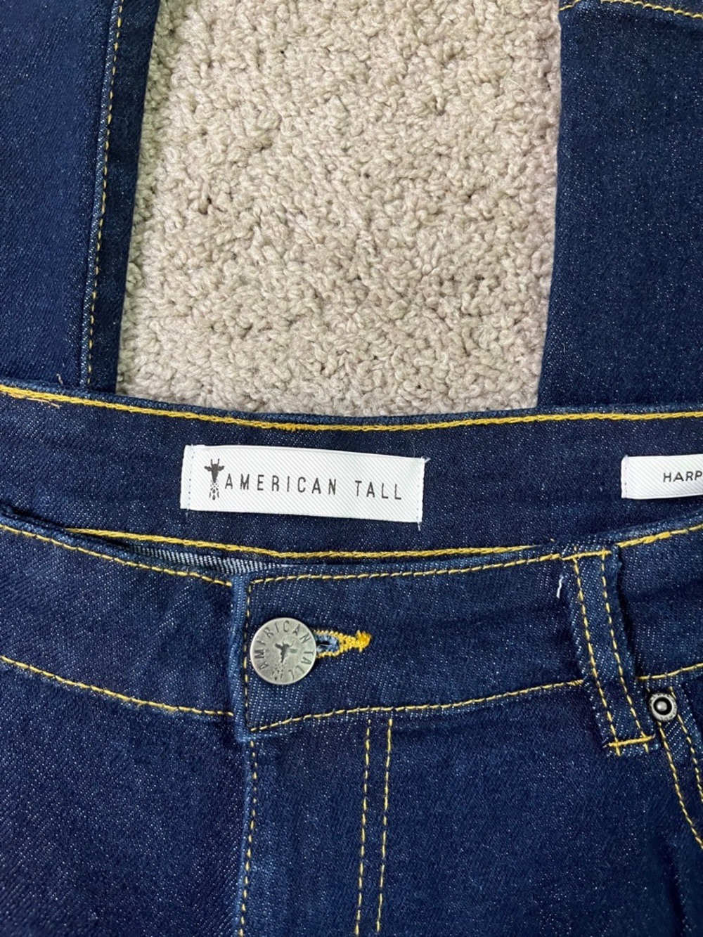 American Tall Dark Blue Straight Leg Jeans - Picture 2 of 8